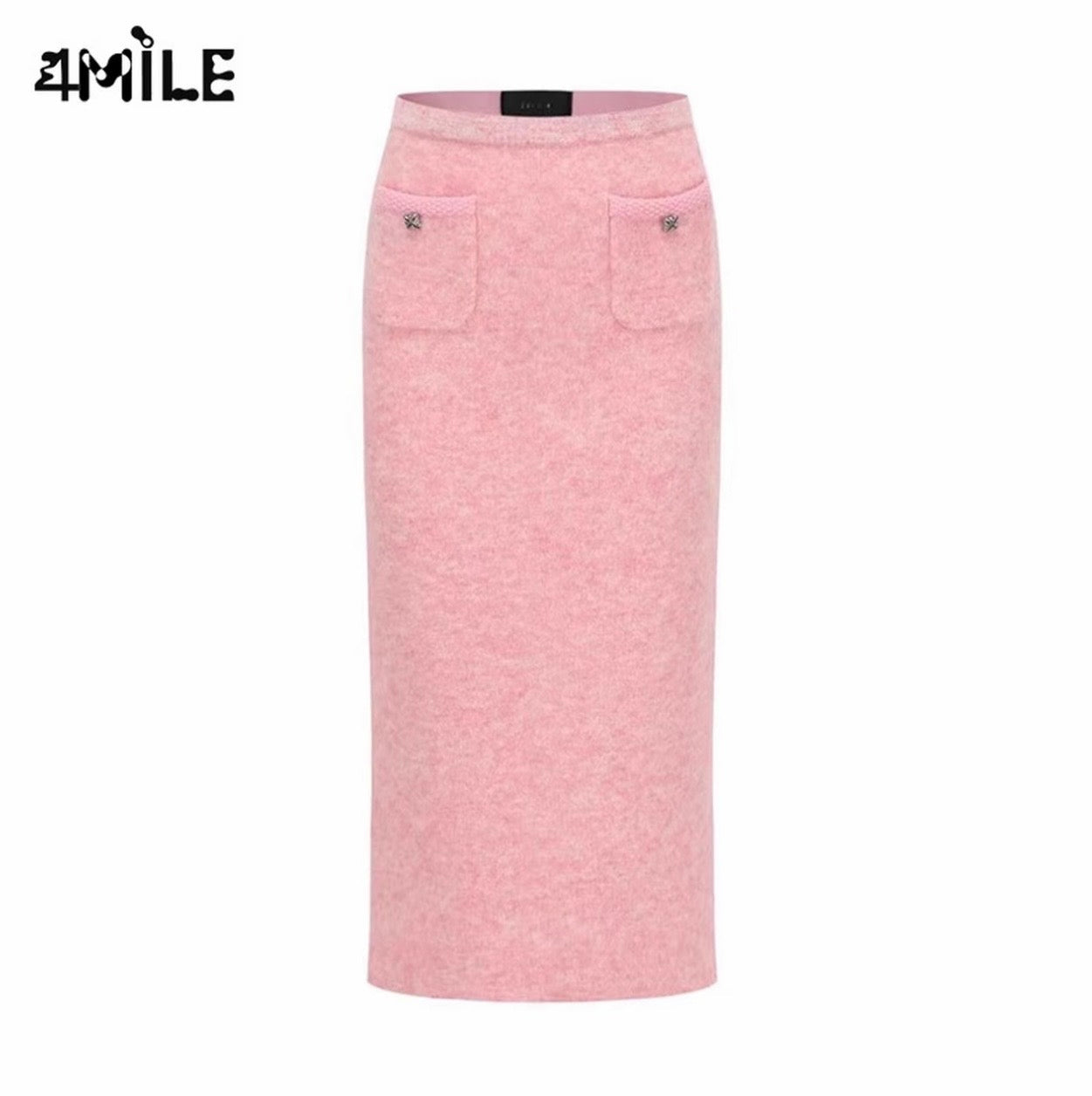 4MILE Autumn/Winter Elegant High-Waisted Maxi Skirt, Designer's Simple and Elegant Midi Skirt, Light Luxury Chanel Style